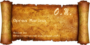 Oprea Marina névjegykártya